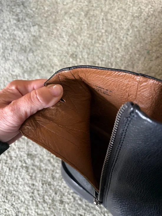 FRYE AND CO. Black Leather Women's Zip Ankle Boots - Picture 3 of 5